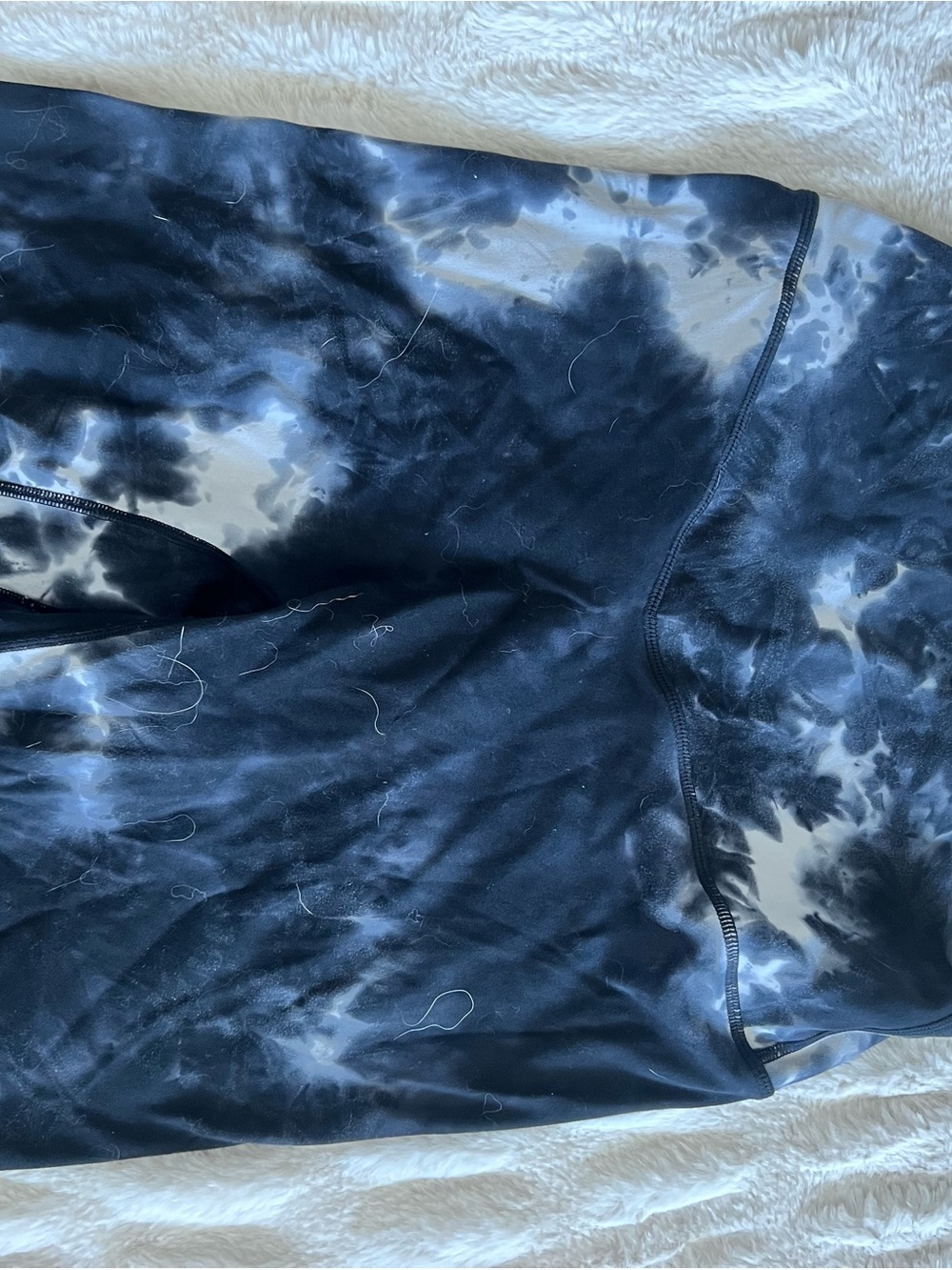 Women's Black & White Tie-Dye Athletic Shorts